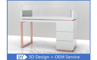 Розовое золото стеклянный ювелирный магазин дисплейный приставка / ювелирный приставка