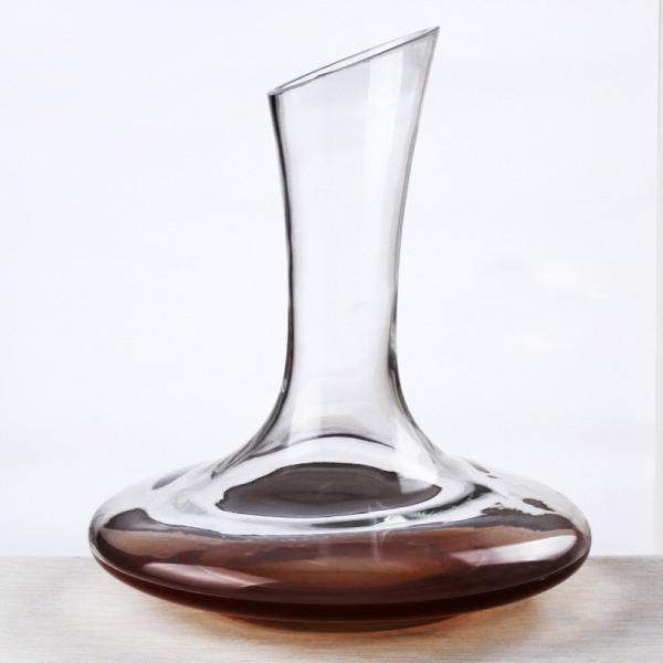 1800ml 60Oz Round Wine Decanter Bottle Effortless Pours With Oblique Mouth