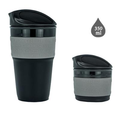 Copo de café dobrável reusável biodegradável do silicone 12OZ