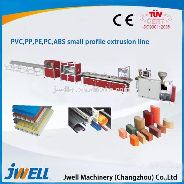 PVC de Jwell, pp, PE, PC, petite ligne d'extrusion de profil d'ABS