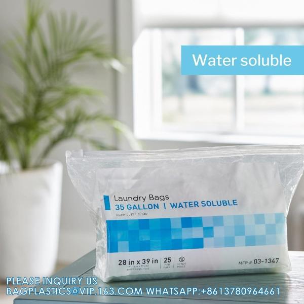 Polyvinyl Alcohol Film, Hot Water Soluble Bags Soluble Hamper Liners dissolvable laundry bags