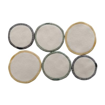 Soft Bamboo Make Up Remover Pads , Reusablefacial Cleansing Cloths Rounds Customized Size Available