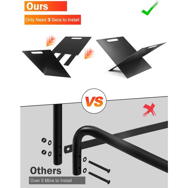 Камин Древесина Хранилищная рама Крепление Черное Покрытие Силы Внутренний Хранитель бревна для наружного использования