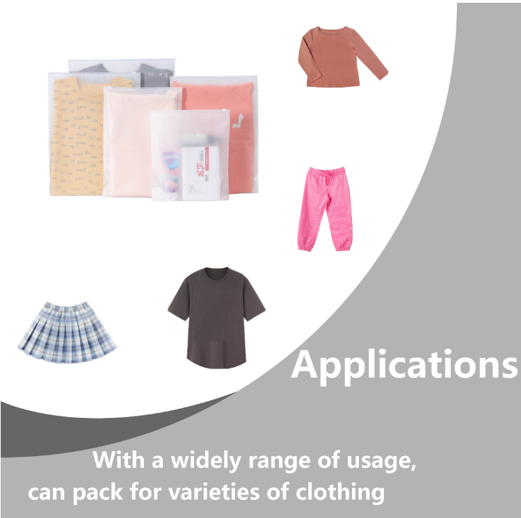 Transparent Frosted Bag Thickened PE Clothing Zipper Packaging Bag High-end Self Sealing Bag