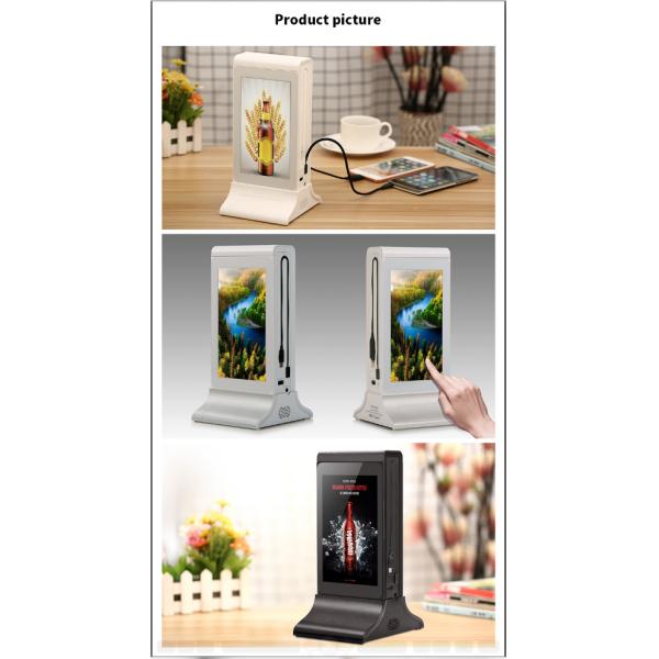 Настольный игрок 1280x800 рекламы LCD 8 дюймов двойной, который встали на сторону с поручать
