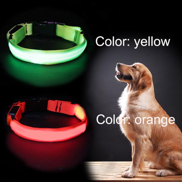 C906 Wholesale Factory Cheap Price C906 Luminous Nylon Pet USB Rechargeable Led Dog Collar for safety