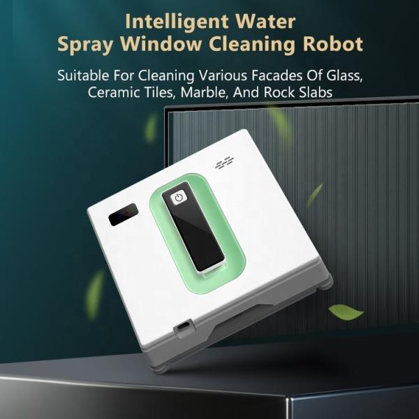 Household Electric Window Glass Cleaner Robot with Dual Water Spray and Remote Control