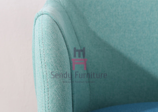 Ресторан Сеатер ткани цвета контраста деревянный предводительствует стул древесины золы руки Адена бархата