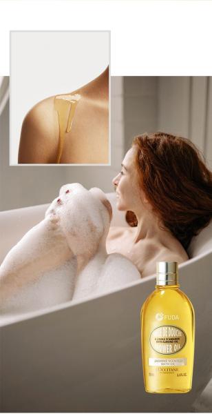 Fresh Fragrance Jasmine Bath Oil Light Texture Remove Greasiness For Shower
