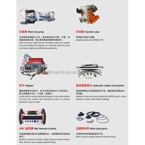Sinotruk HOWO And Shanmac 30m 38m 48m 52m 56m 58m 63m 70m Mobile Concrete Pumps Truck Truck Mounted Concrete Pump