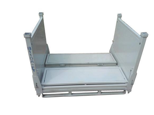 Wholesale warehouse galvanized steel container,foldable metal cage storage container,folding steel storage cag