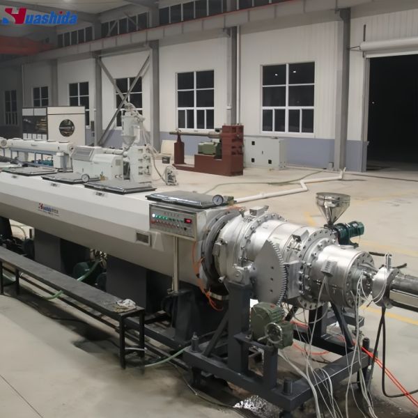 HDPE Pipe Extrusion Line with Single-Screw Extruder 1000 Kg/H Extrusion Capacity and Vacuum Calibration for Agriculture Irrigation