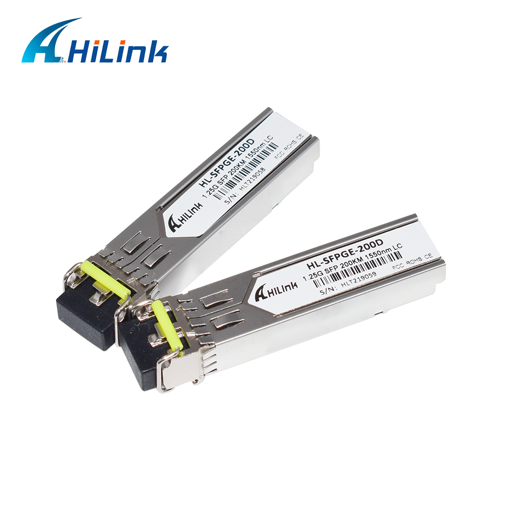 Длинное расстояние 200 км 1000BASE-ZX 1.25G SFP-передатчик 1550nm 200 км SMF