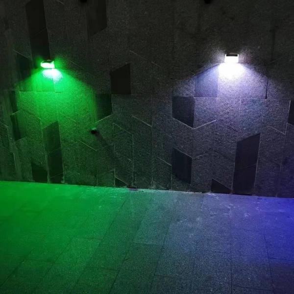 Waterproof New RGB Decorative Solar Fence Lights with Color Changing Warm White Mode