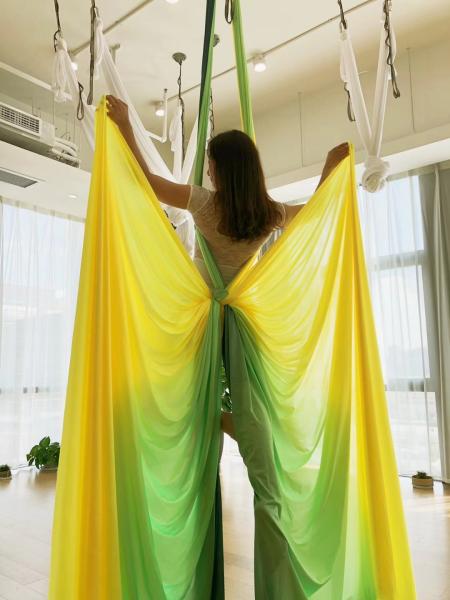 High Strength colorful Aerial Yoga Hammock Fabric Nylon Aerial Silk for Yoga swing