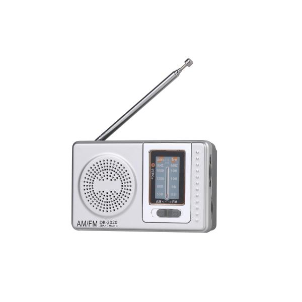 Mini AM FM Radio Dos AA Baterías de energía Pocket AM FM Radio Construido - En la antena
