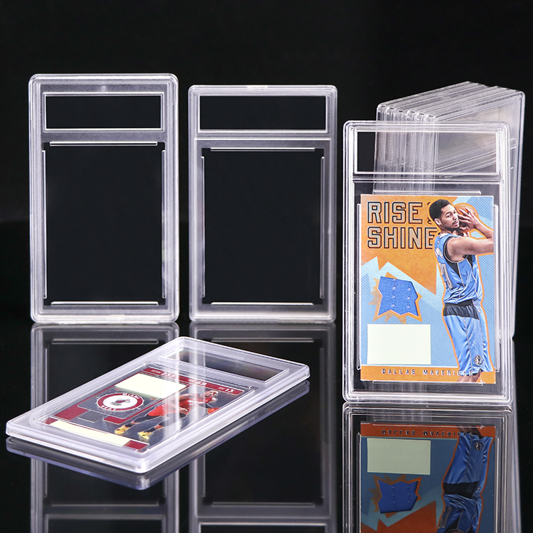Custom Print Logo Ultrasonic 35PT Graded Sports Card Slab Trading Card Holder Hard Plastic Case for PSA Slab