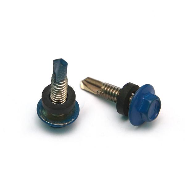 DIN7504K Self Drilling Screw 410 Stainless Steel Roofing Screws Hex Flange Painted Head