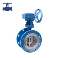 A válvula de borboleta de aço fundido WCB com flanges tripla offset para uso de água / vapor e óleo