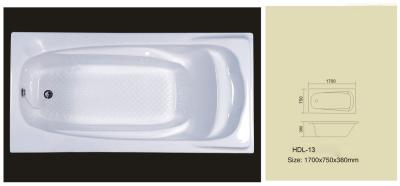 Acrylic bathtub, simple bathtub, common bathtub,sanitary ware, bathroom bath tub HDL-13