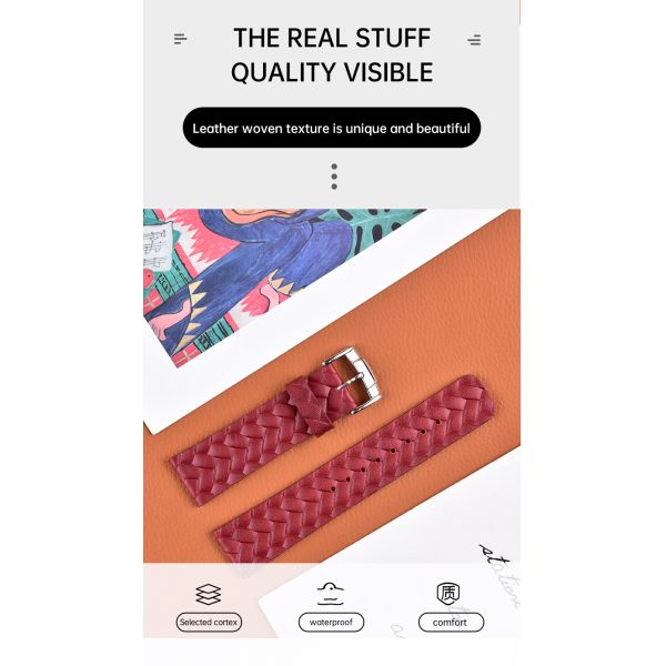 Unique Woven Red Checkered Strap
