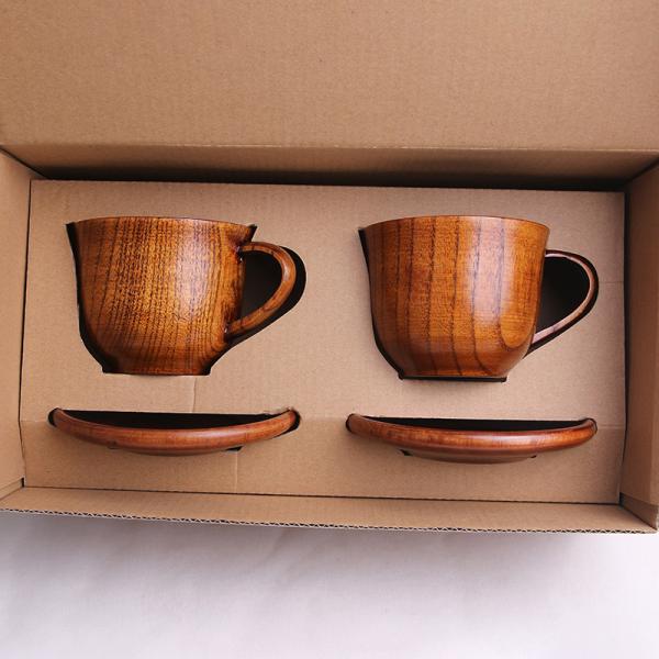 12X9cm Wooden Drinking Cups Jujube European Style Surprise Office Coffee Mug