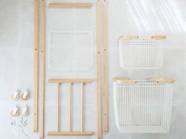 Moderno Design Dobragem Roupa Suja Cesto de Armazenamento para Home Office Gestão de Roupa