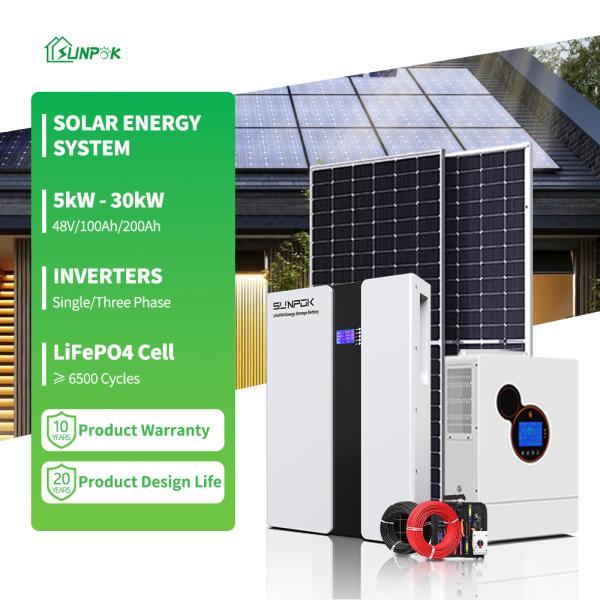 10kw 15kw Kit solaire 3000W 5000W 6kw 8kw Système solaire complet pour la maison hors réseau Système d'énergie solaire
