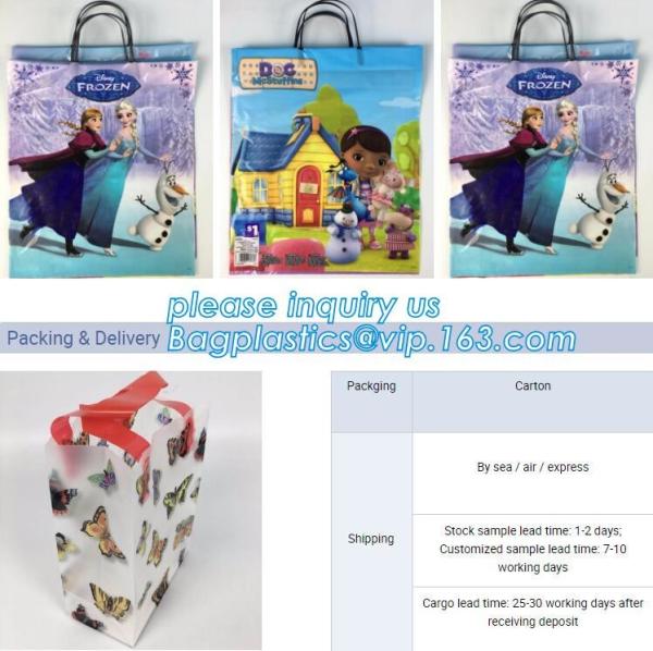 china product printing design foldable clothes plastic carry bag/custom ldpe die cut handle clothing packaging plastic b