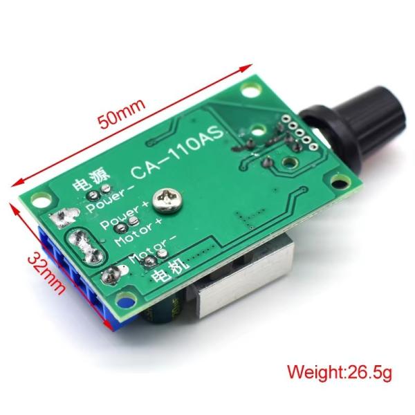 CA-110AS 10A PWM DC régulateur de vitesse du moteur 12V 24V régulateur de vitesse de haute puissance
