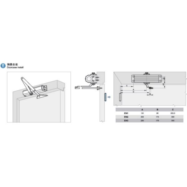 80кг дверь мягкое закрытие дверь закрыватель с тяжелой работой гидравлической системы резчик / на заказ