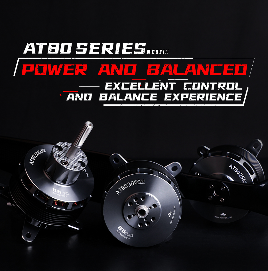 T-MOTOR AT8030 85CC Brushless 6800W 7500W 10S 14S Airplane Fixed Wing Drone Motor
