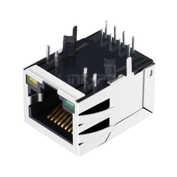YDS 13F-611GYDP2NL Compatible LINK-PP LPJ4012GENL 10/100 Base-T Tab Down Green/Yellow Led Single Port Panel Jack RJ45 Modules