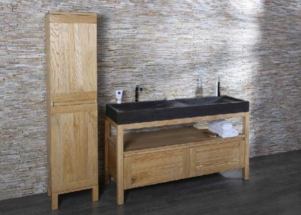 Polished Custom Bathroom Vanity Tops Square Shape With Platform Basin