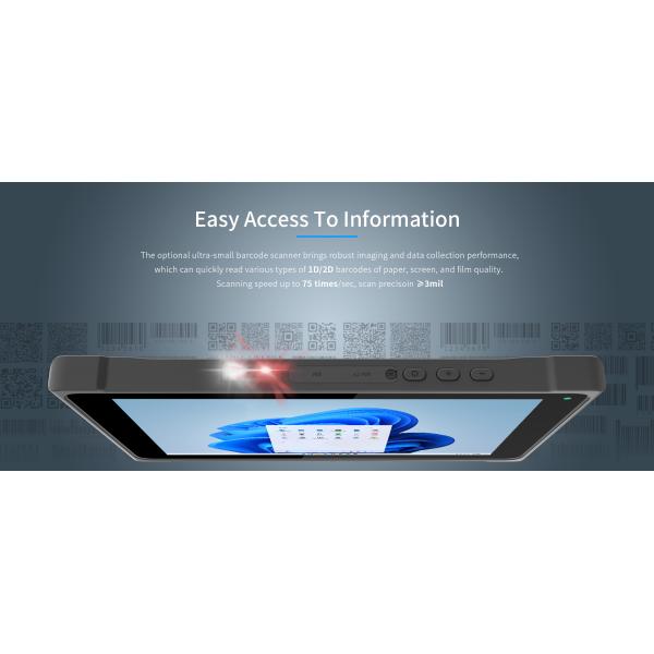 8Inch Win11 Industrial Rugged Tablets With 10.5 Hrs Battery Life IP65 Waterproof