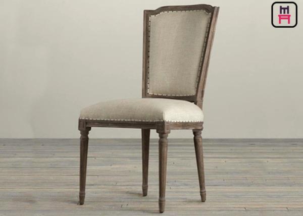 American Style Rustic Wood Restaurant Chairs High Back Arm / Armless For Wedding / Event