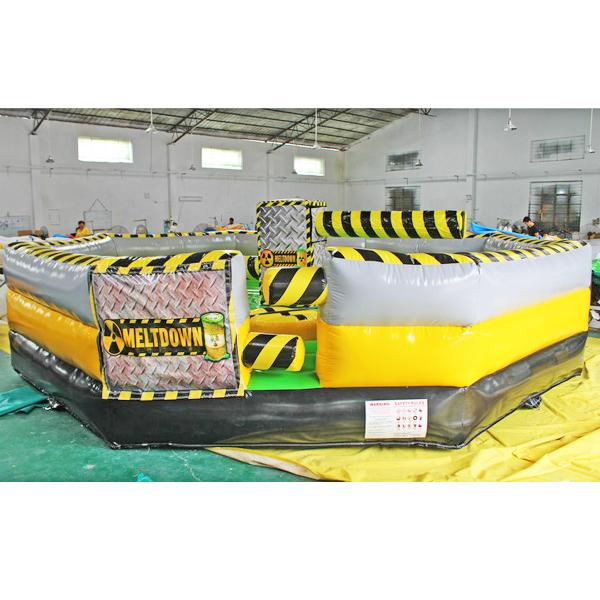 Giant Inflatable Sports Games , Meltdown Obstacle Course For Kids Adults