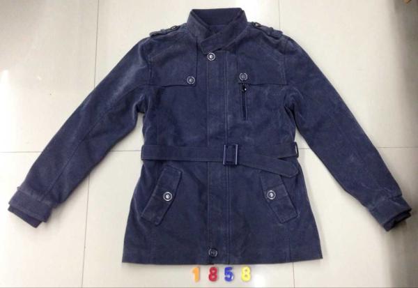 1858 Men's pu fashion long jacket coat stock