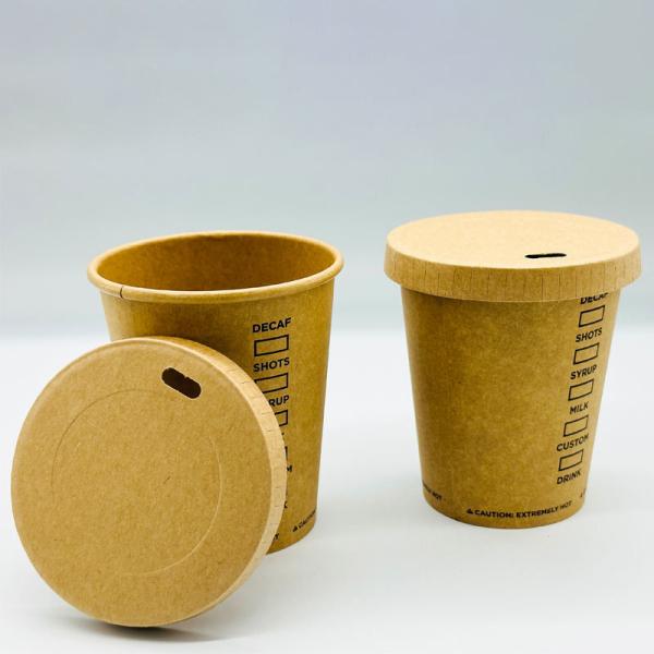 Disposable Kraft Paper Coffee Cup Double Wall Single Wall Salad Bowl With Lid Ice Cream Biodegradable Coffee