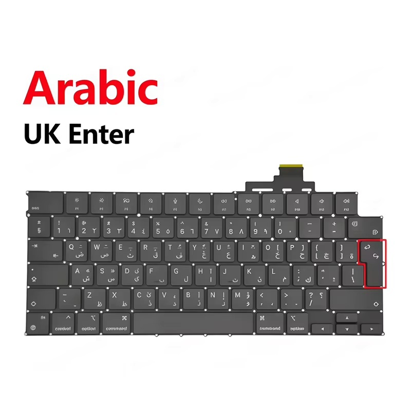 Brand New Replacement Keyboard for MacBook Air M2 13.6 Retina A2681 with Multiple Language Layouts US UK English Danish Swedish Arabic Hungarian Czech etc