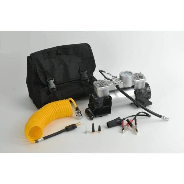 Пневматический насос автошины тележки мини цвет 180w Dc 12 вольт серебряный черный со светом