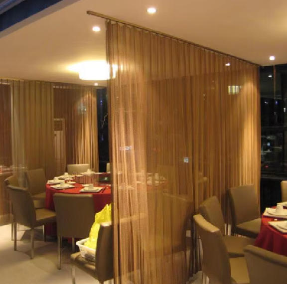 Red Copper Decorative Metal Hanging Curtains