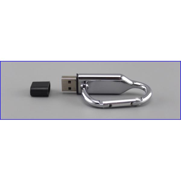 Metal Carabiner 2GB USB Drive Logo Printing Easy to Carry with