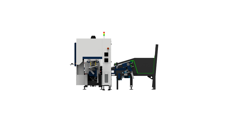Horizontally Mounted Lathe Fiber Laser Metal Cutting Machine Fully Automatic Loading