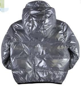 Winter Kids Lightweight Down Jacket ,  Plain Dyed Hooded Waterproof Puffer Coat