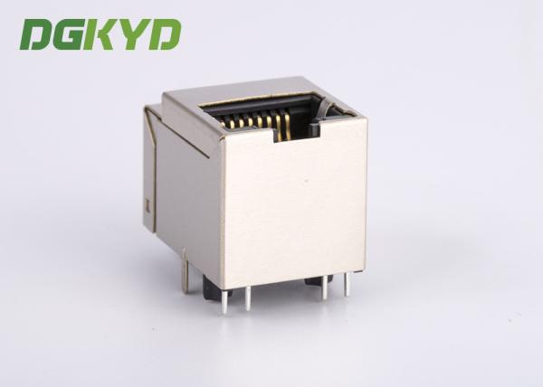 Metal Shielded 180 Degree Top Entry RJ45 Magnetics Ethernet Connector