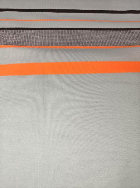 Tissu en maille rayée 95% coton 5% élasthanne pour t-shirts