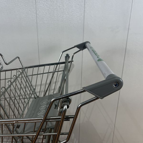 125L Asian Style Supermarket Metal Wire Shopping Trolley with Plastic Cover