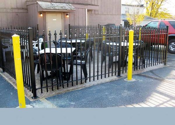Garden Buildings Square Tube Black 25*25*1.2mm Spear Top Fence Aluminum Fence