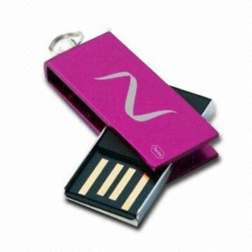 Plástico 512MB, 1GB, 2GB, del OEM memoria USB más pequeña 4GB con un casquillo AT-301B del eslabón giratorio